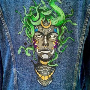 "Medusa" $265 - Custom Denim by Chaosxanarchy